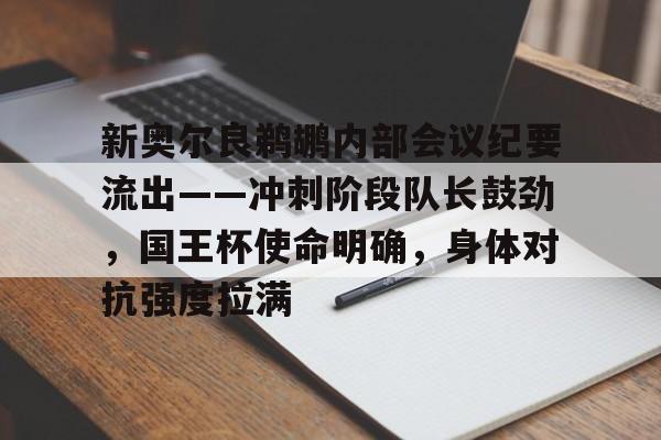新奥尔良鹈鹕内部会议纪要流出——冲刺阶段队长鼓劲，国王杯使命明确，身体对抗强度拉满的简单介绍-开云体育入口